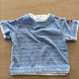 Light Blue Striped Kids Tee
